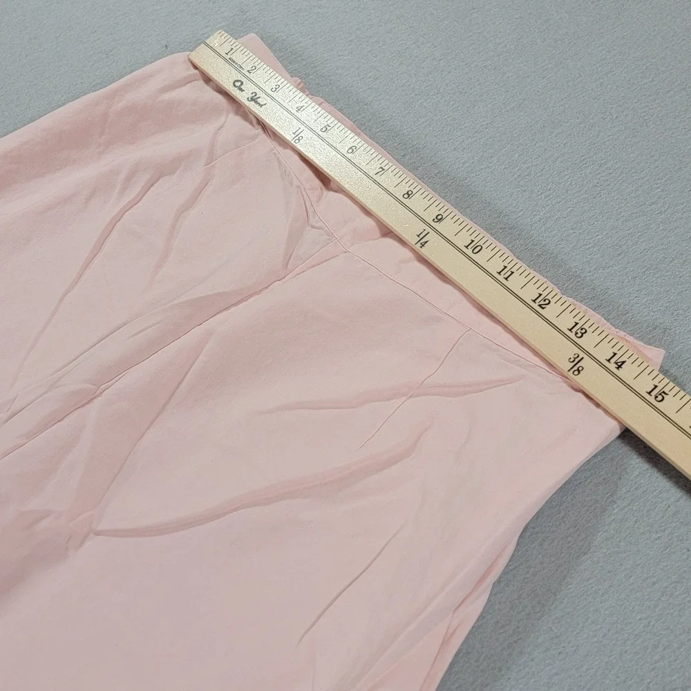 Tropical Al Silk Straight Leg Pants Women's Petite Large Pink Resort Coastal - Picture 4 of 10